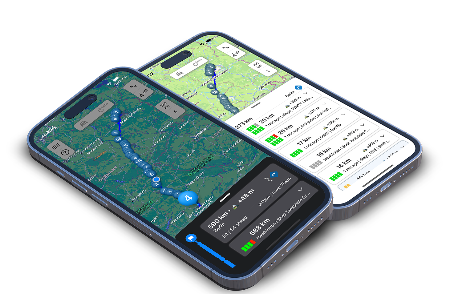 App Charging Time On Your Route Routenplaner.